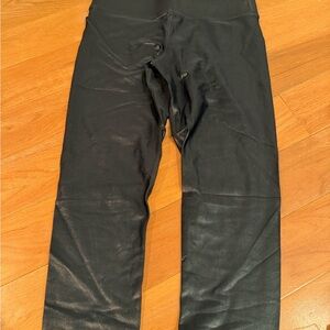 Carbon38 Shiny Black Kids Leggings